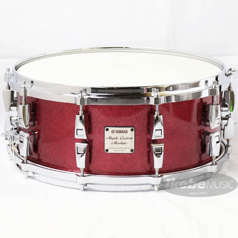 YAMAHA Maple Custom Absolute Snare Drum 14×6 - Burgundy Sparkleの画像
